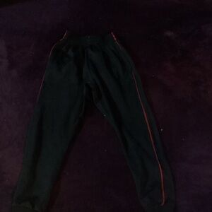 Children's Black Joggers with Red Trim